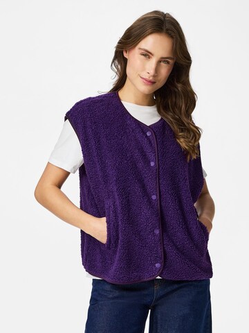 Gilet 'PCKatty' PIECES en violet : devant