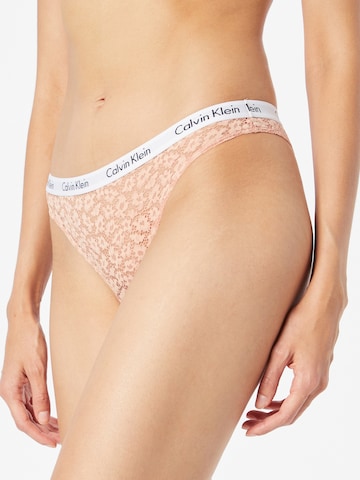 Slip Calvin Klein Underwear en beige : devant