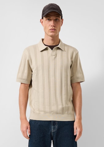 Pull-over QS en beige : devant