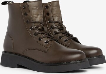 Tommy Jeans Lace-Up Ankle Boots in Brown