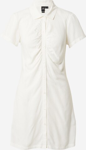 Volcom Shirt Dress in White: front