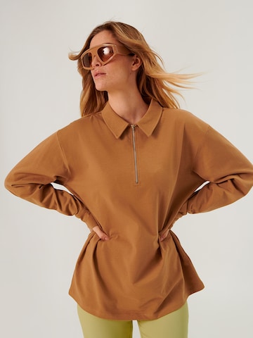 ABOUT YOU x Swalina&Linus Shirt 'Taha' in Brown
