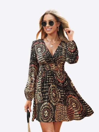 Cupshe Summer Dress 'Tessa Abstract Mini Dress' in 40 in Black, Item view