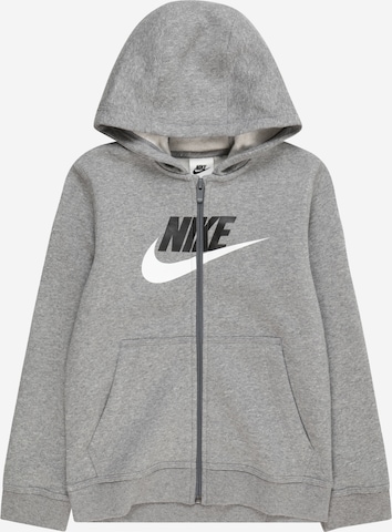 Nike Sportswear Zip-Up Hoodie in Grey: front
