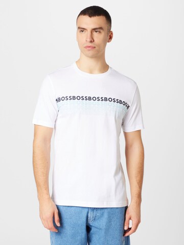 BOSS Green - Camiseta en blanco: frente