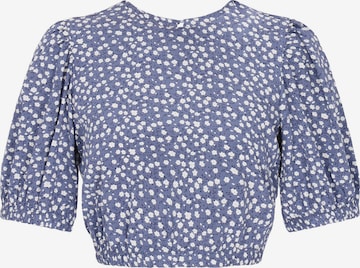 zils nelice Blūze: no priekšpuses