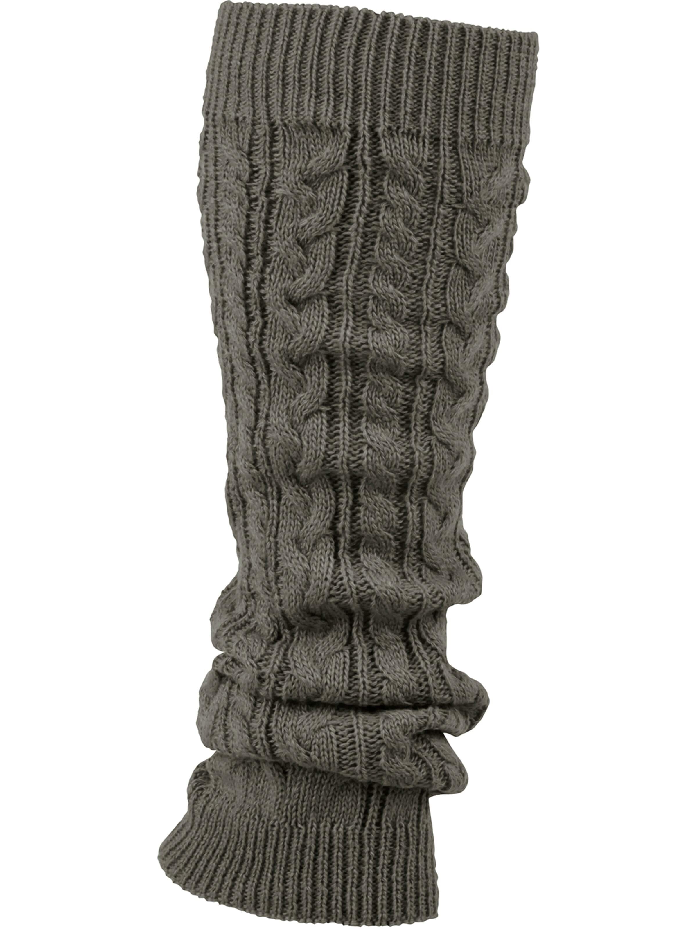 Capelli New York Leg Warmers 'Beinstulpen mit Zopfmuster' in Grey: front