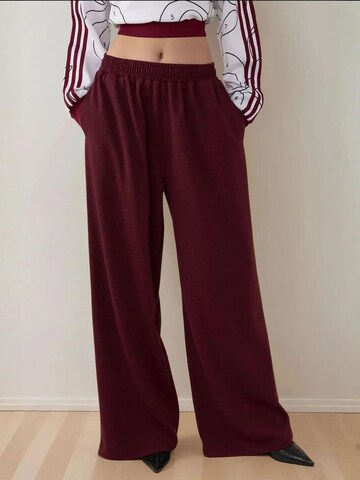 Wide Leg Pantalon Hiccup en rouge