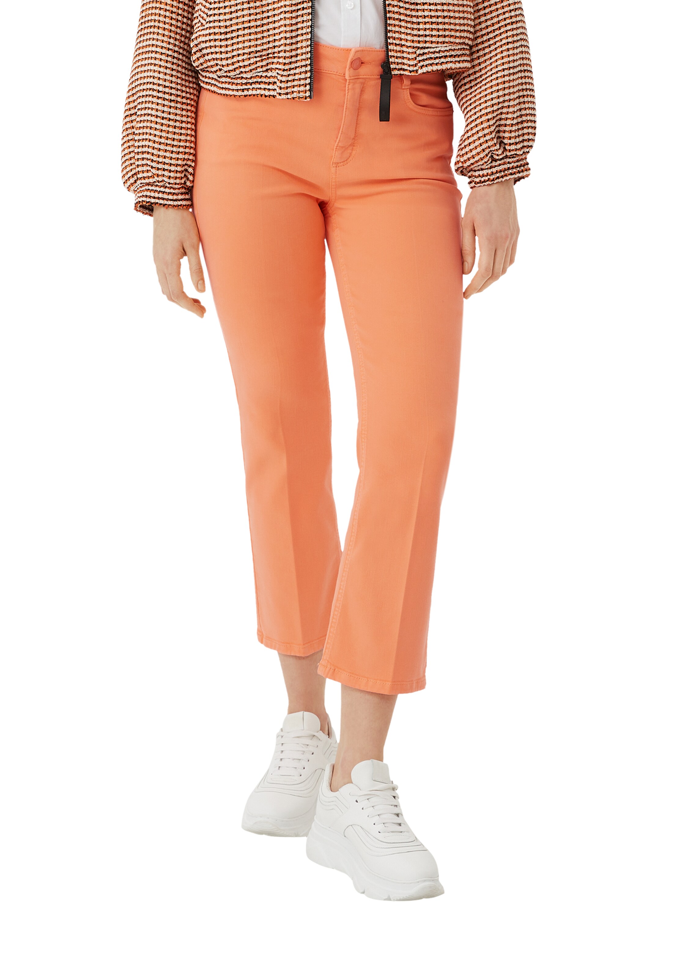 comma casual identity Flared Hose in Orange: Vorderseite
