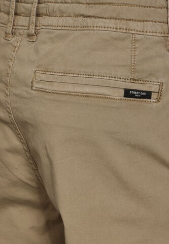 Street One MEN Regular Chino Pants in Brown