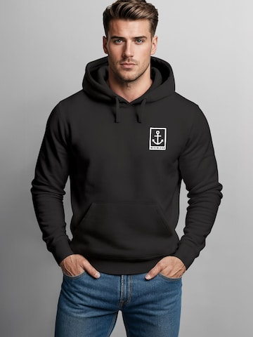 Neverless Sweatshirt 'Anker Badge' in Schwarz