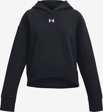 UNDER ARMOUR Sportief sweatshirt 'Rival' in Zwart: voorkant