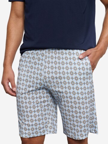 Hanro Pyjama kort ' Night & Day ' in Blauw