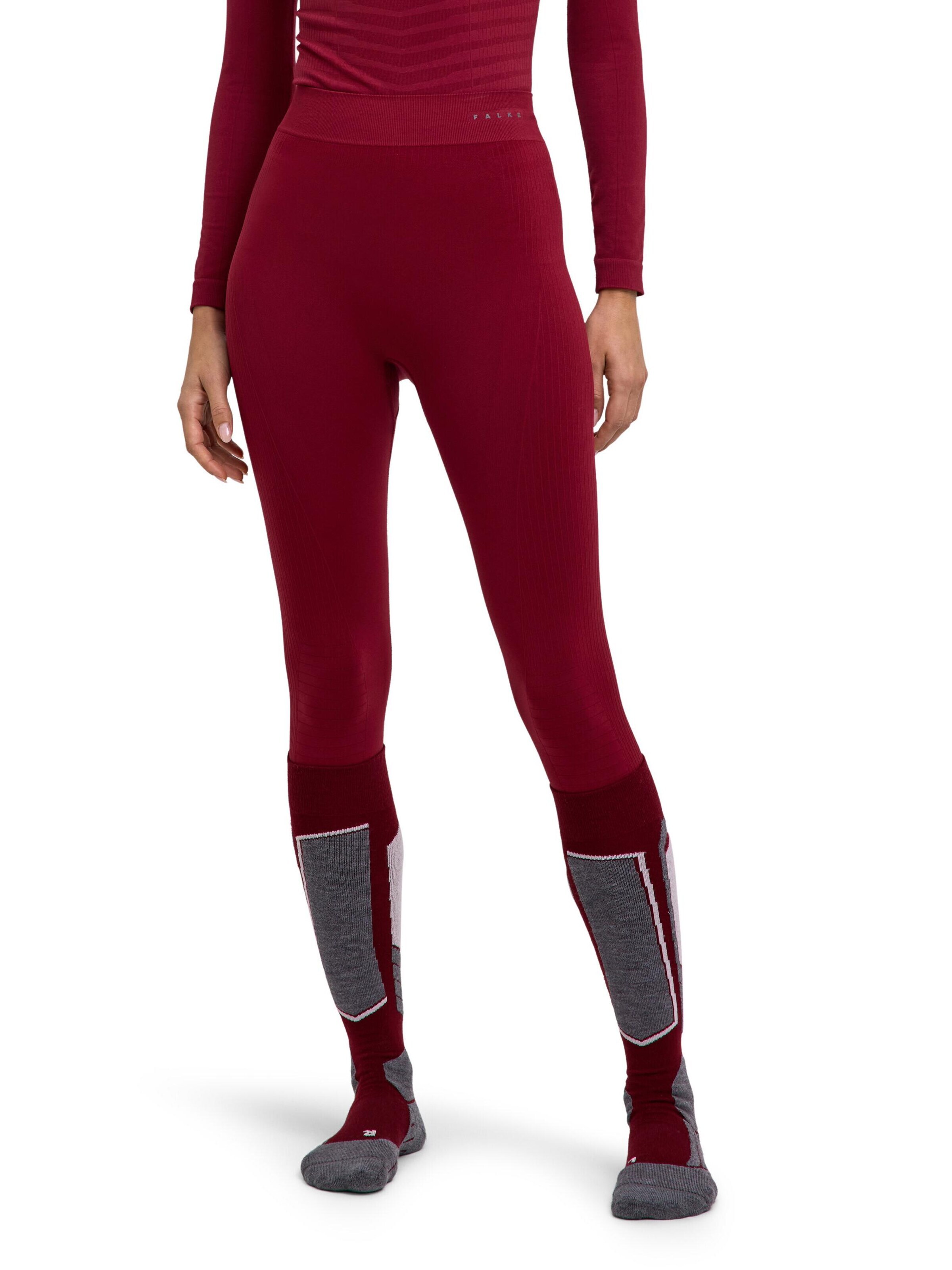 FALKE Skinny Workout Pants in Red