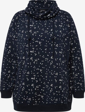 Sweat-shirt Ulla Popken en bleu : devant