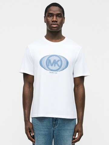 Michael Kors Тениска 'VICTORY' в бяло: отпред