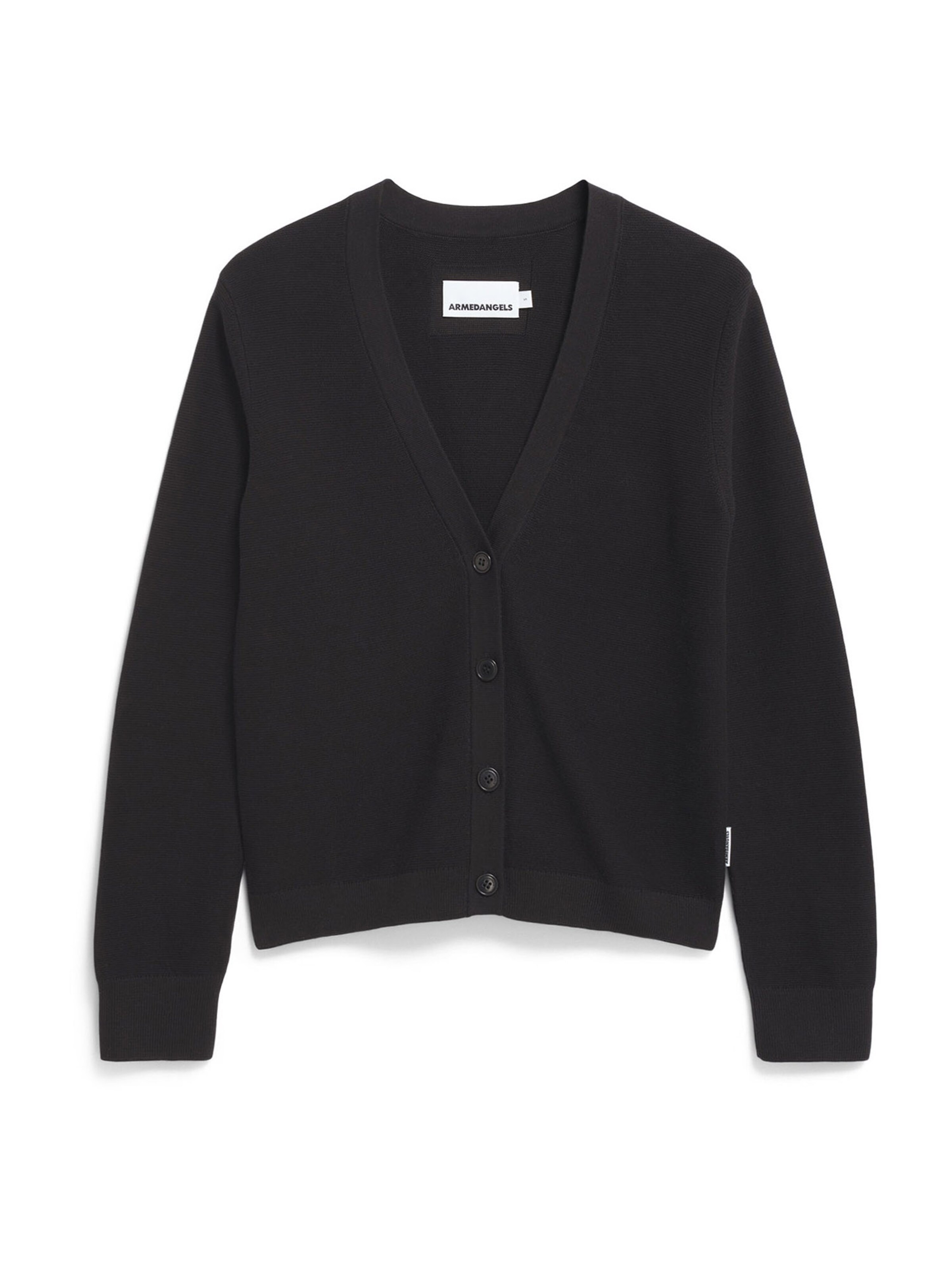 ARMEDANGELS Knit cardigan 'Menaal Links Links' in Black: front