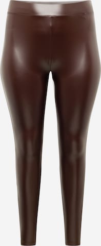 ONLY Carmakoma Regular Leggings 'ROOLI' in Brown: front