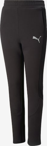 PUMA Slim fit Sports trousers in Black: front
