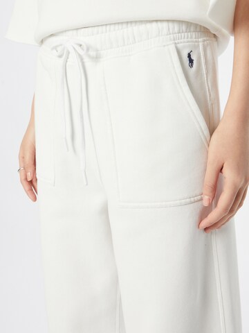 Wide Leg Pantalon Polo Ralph Lauren en blanc