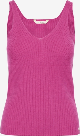 Cream Knitted top 'Dela' in Pink: front