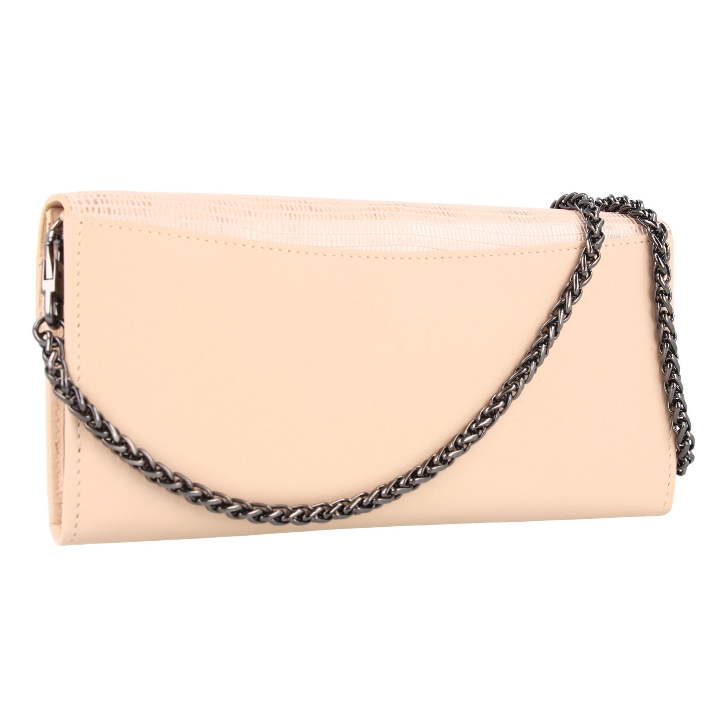 Braun Büffel Clutch 'Lizzy' in Beige