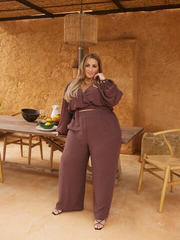 regular Pantaloni 'Imen' di Guido Maria Kretschmer Curvy in marrone