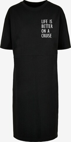 Merchcode Dress 'Life Is Better' in Black: front