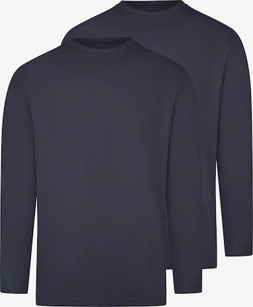 Ragman Shirt 'Basic' in Blau: Vorderseite