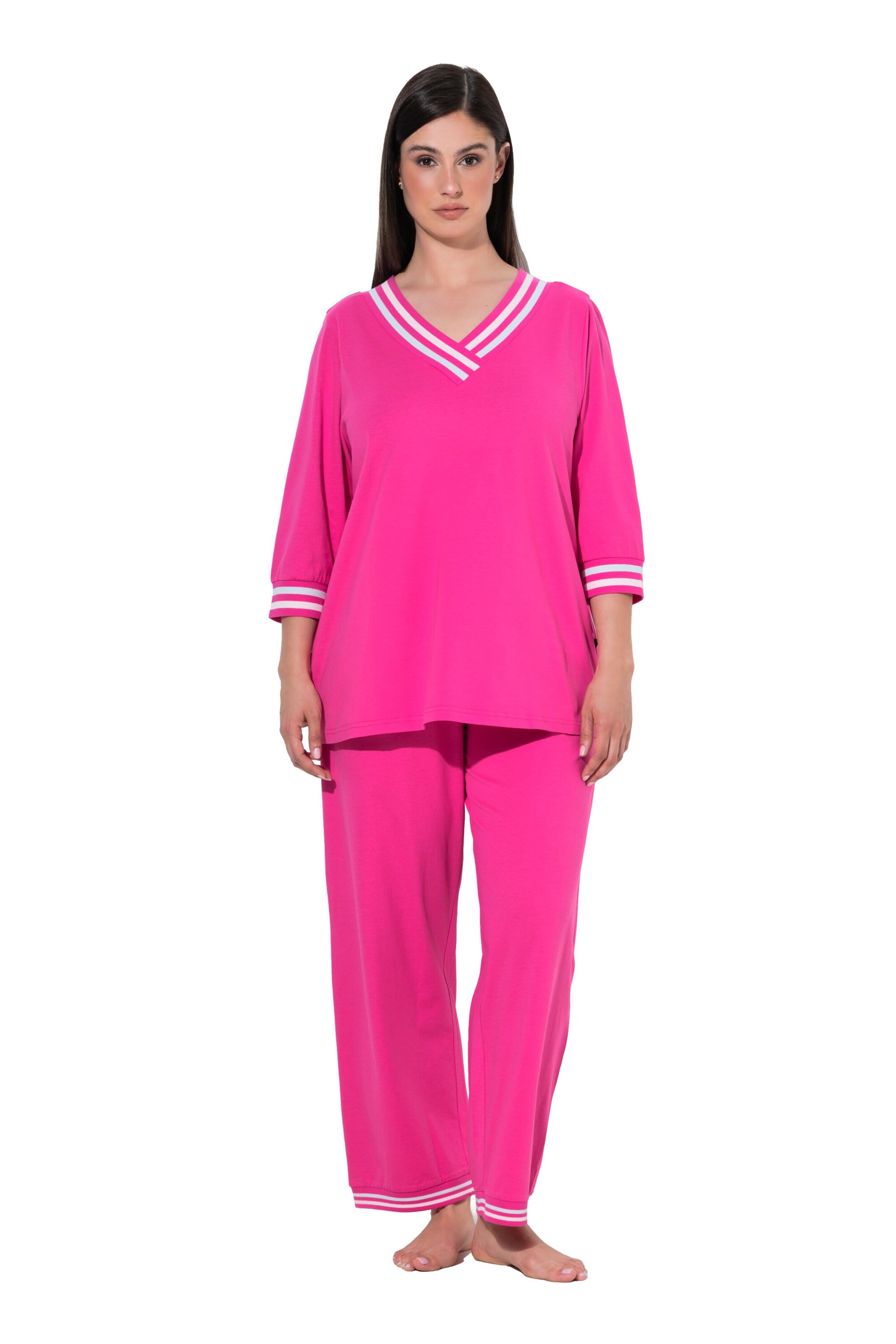 Ulla Popken Pajama in Pink: front