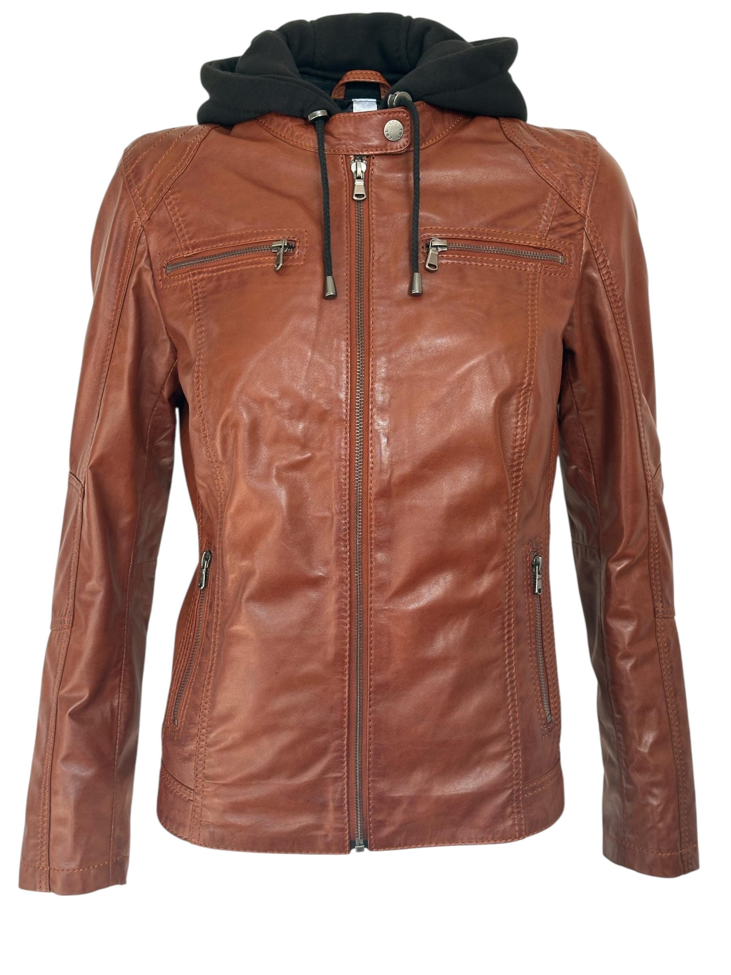 CBL Between-season jacket 'Lederjacke' in Brown: front