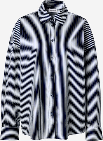 Camicia da donna di millane in blu: frontale