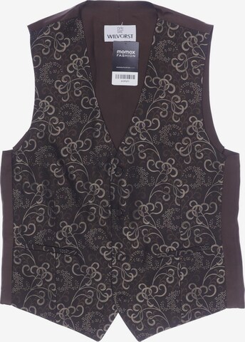 WILVORST Vest in M in Brown: front