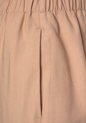 LASCANA Loosefit Pyjamahose in Beige