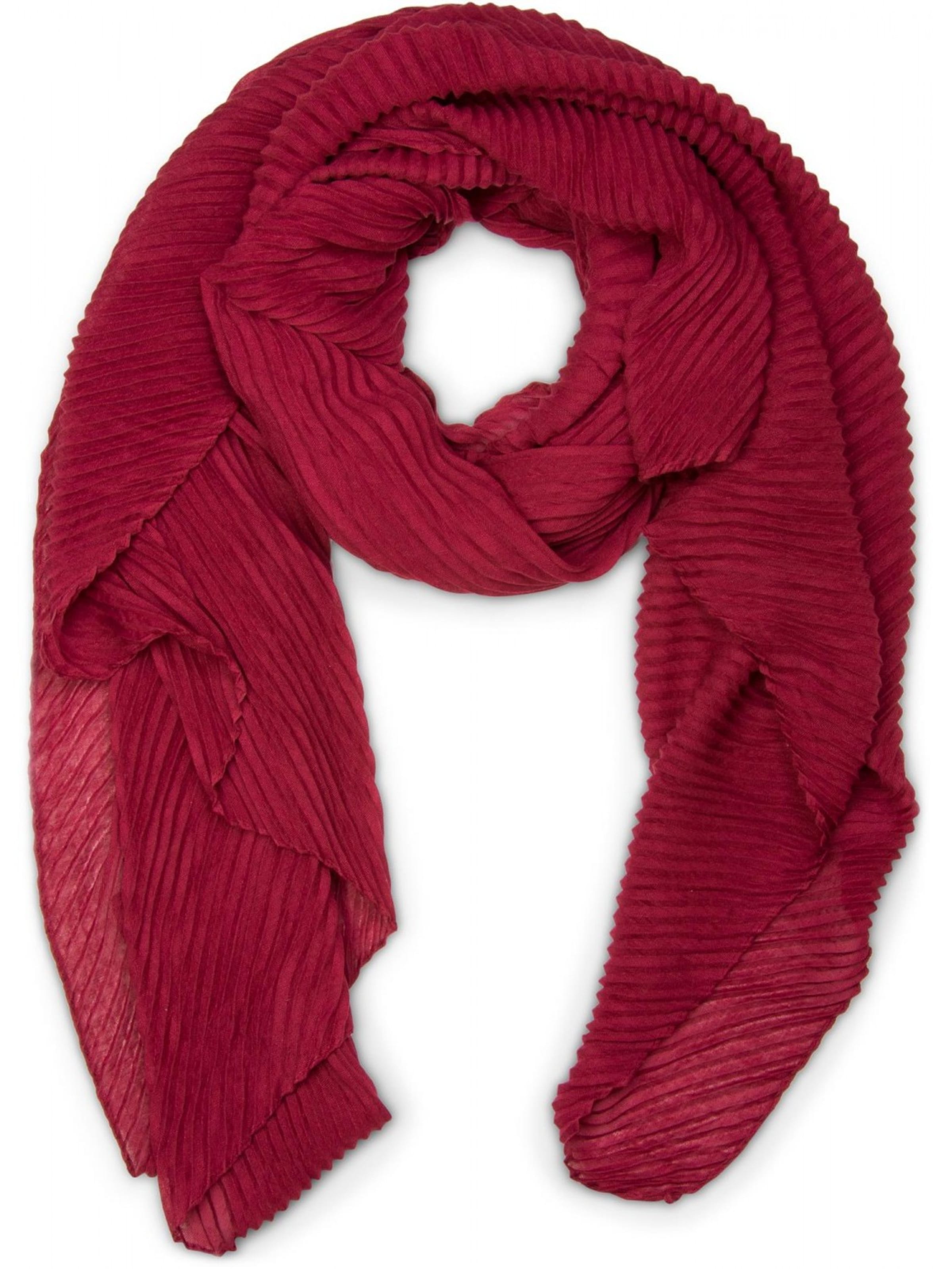 styleBREAKER Scarf 'Gekreppter Unifarbener Schal' in Red: front