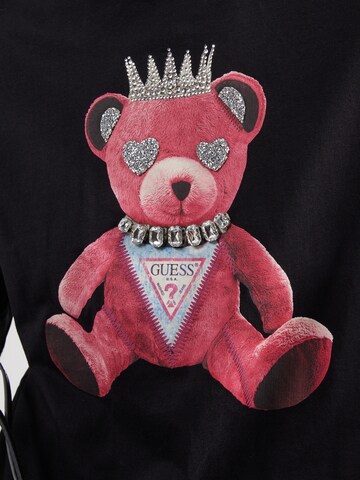 GUESS - Camiseta 'PINK BEAR' en negro