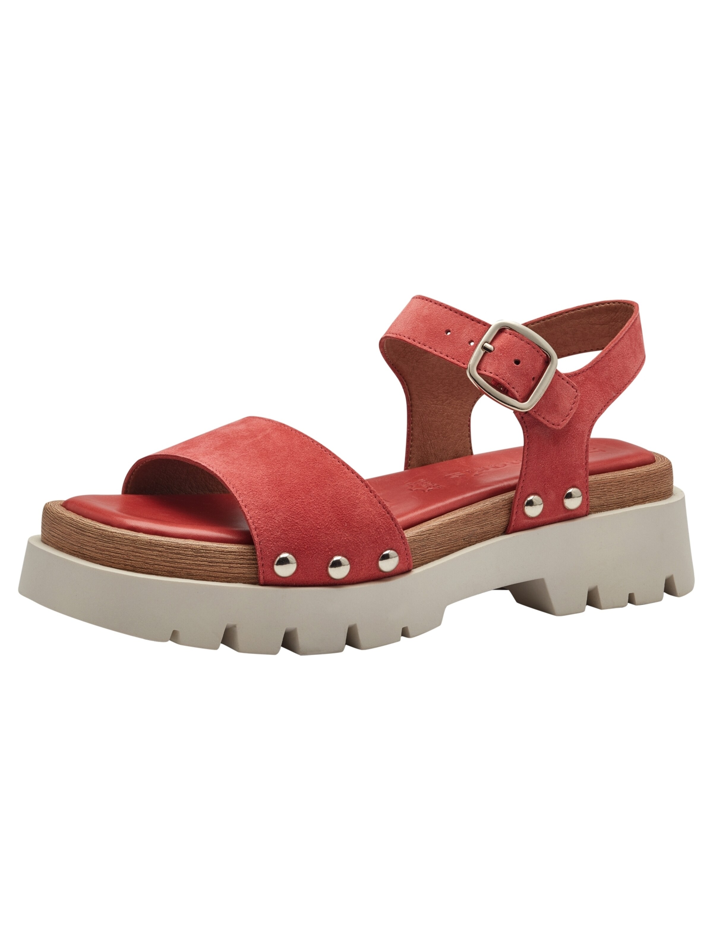 Tamaris Strap Sandals in Red: front