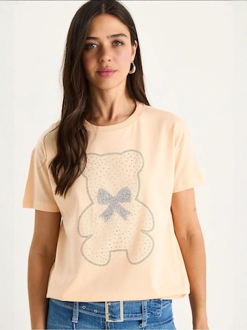 T-shirt Bianco Lucci en orange : devant