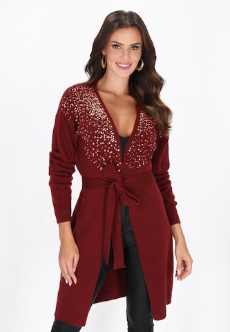 faina - Cárdigan en rojo: frente