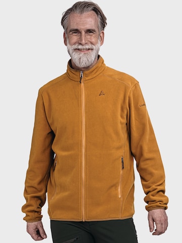 Veste en polaire fonctionnelle ' Hiking Fleece Jk Style Ash MNS ' Schöffel en marron : devant