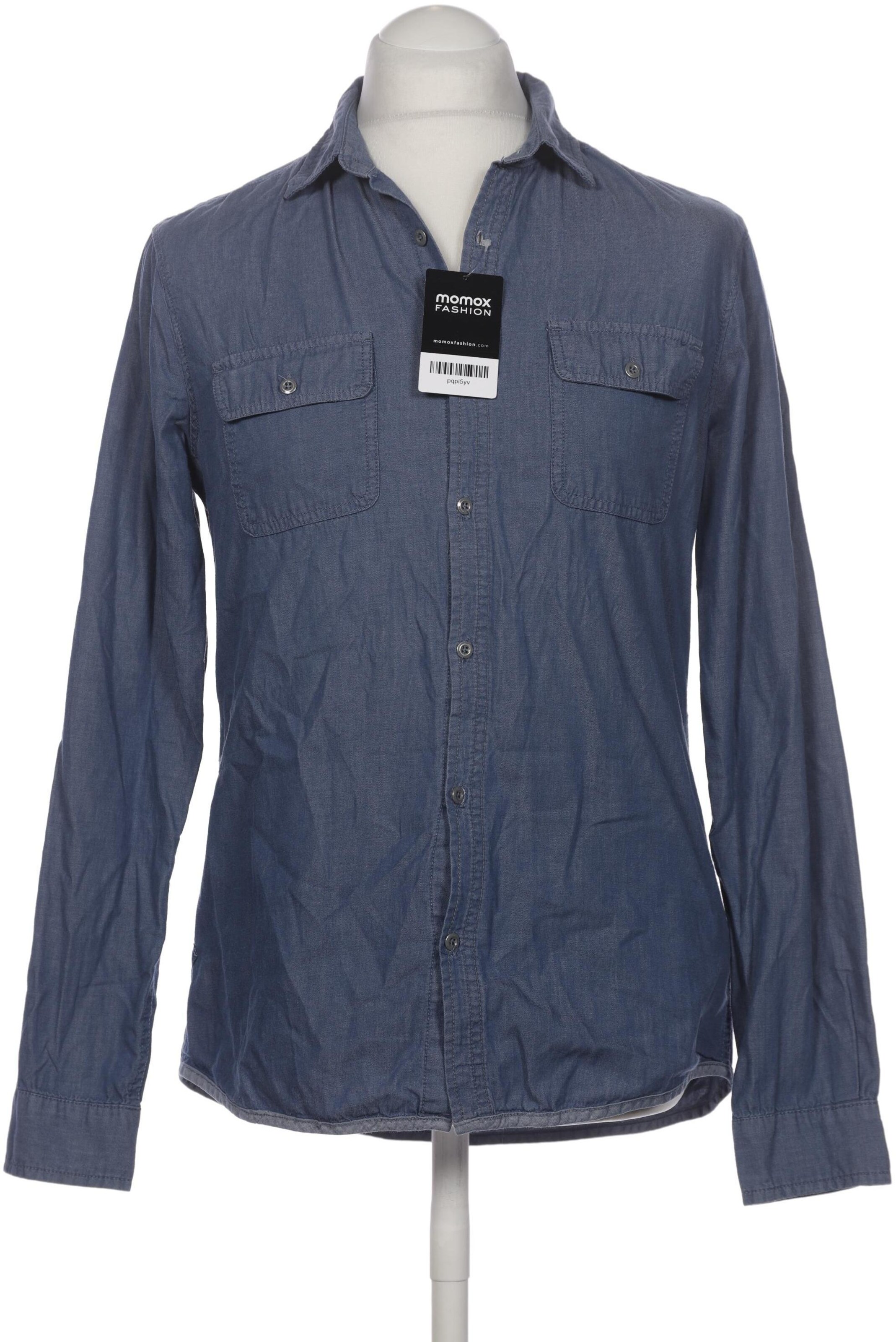 Reserved Button Up Shirt in M in Blue: front