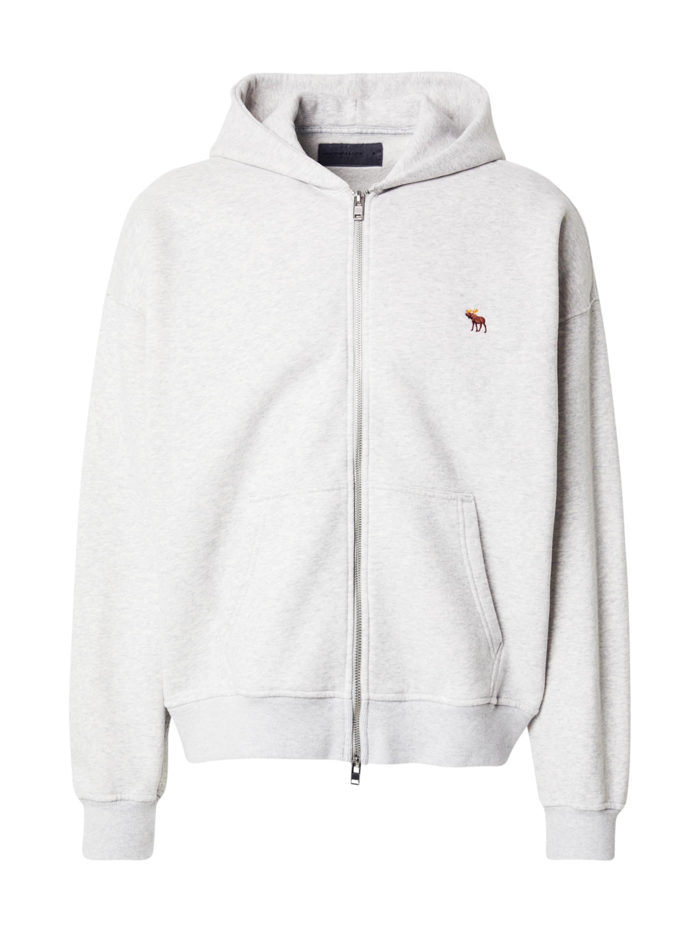 Abercrombie & Fitch Tepláková bunda - Sivá: predná strana