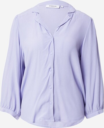 MSCH COPENHAGEN Blouse 'Galiena Morocco' in Blauw: voorkant