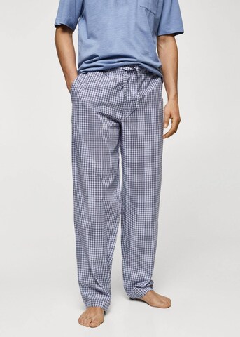 MANGO MAN Pyjama 'Check' in Blau