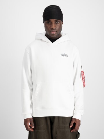 ALPHA INDUSTRIES Sweatshirt in Wit: voorkant