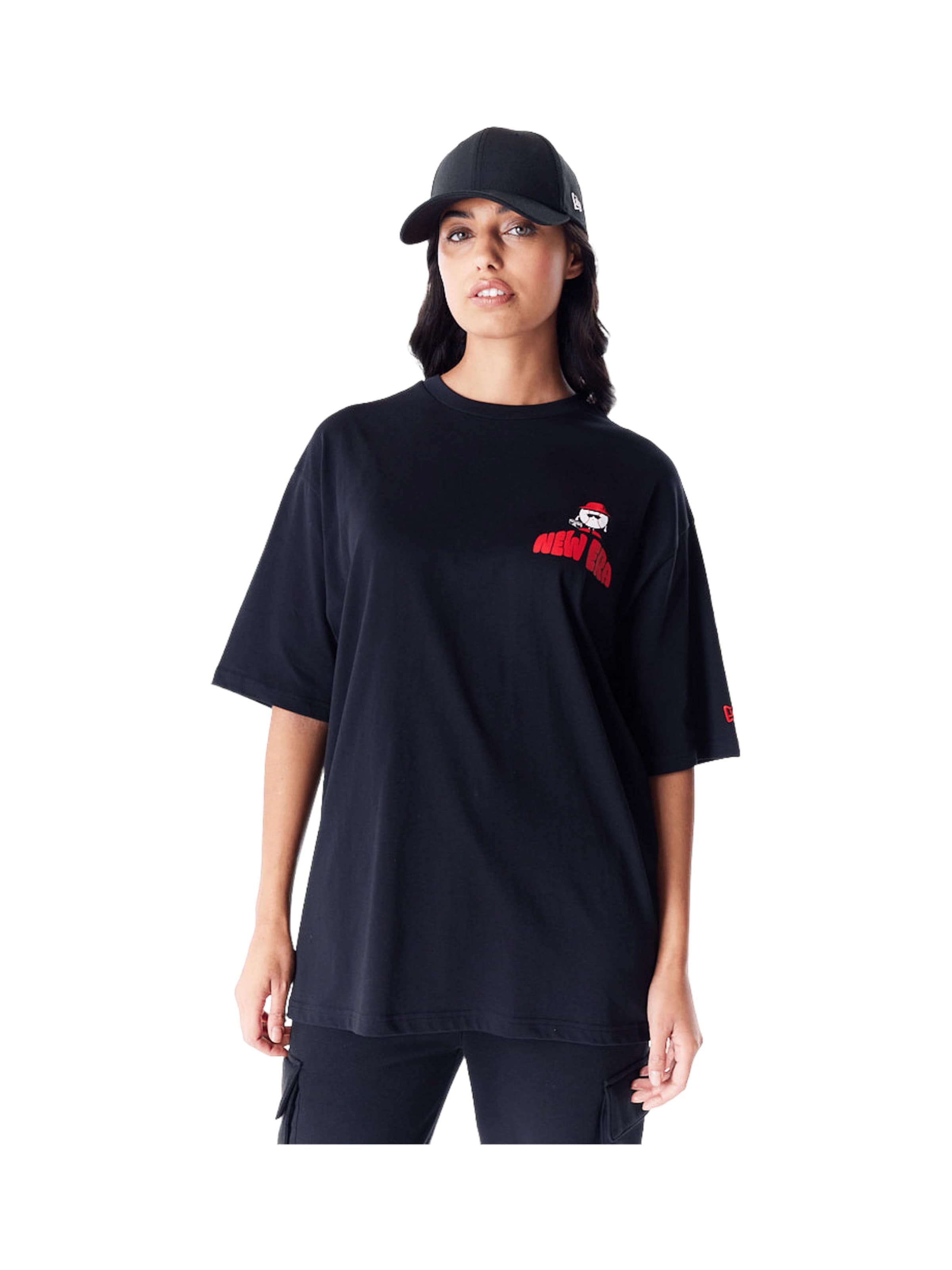 NEW ERA Póló - fekete: elől