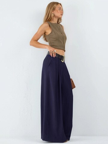 Wide Leg Pantalon Busem en bleu