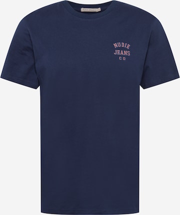 T-Shirt 'Roy' Nudie Jeans Co en bleu : devant