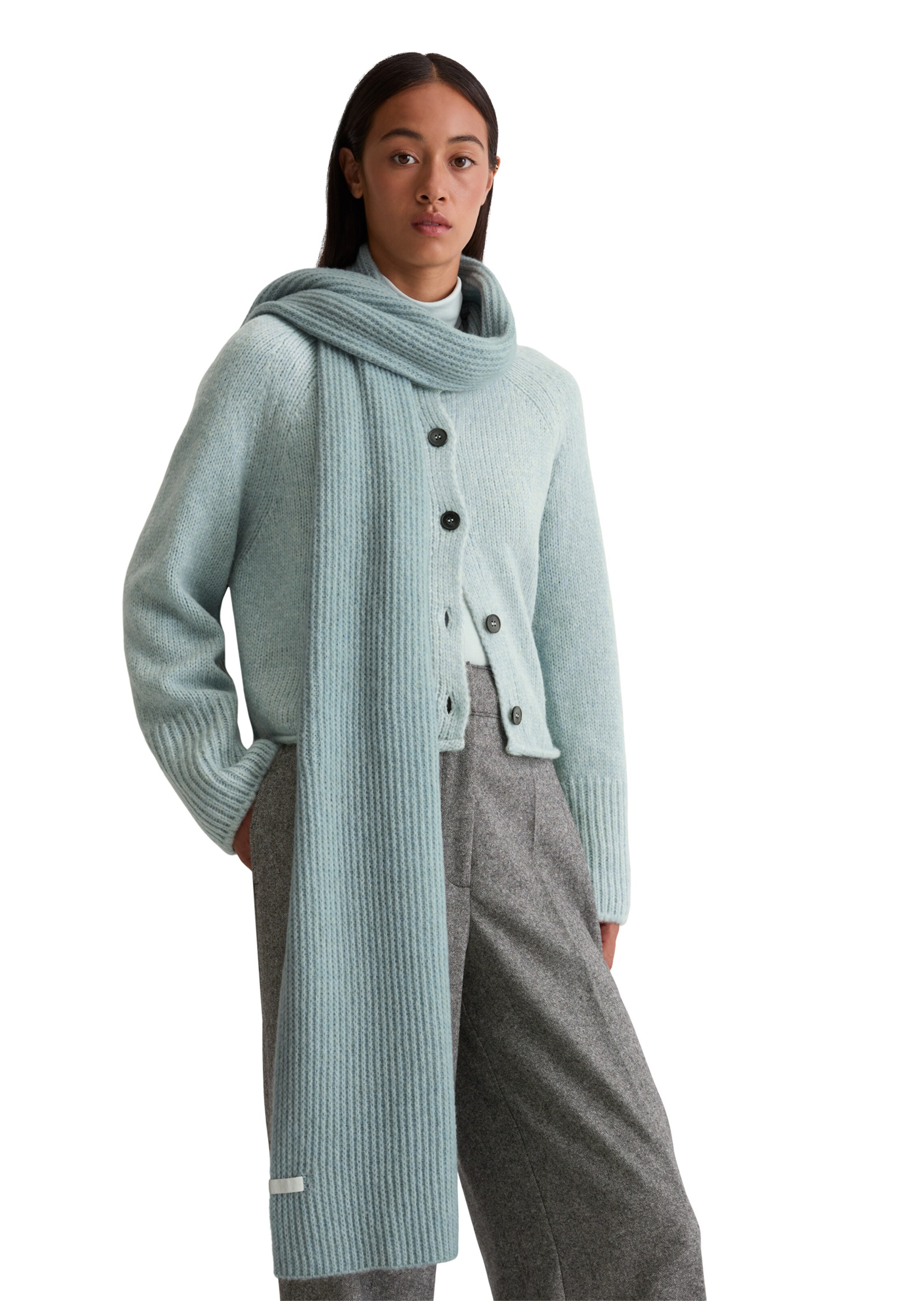 Marc O'Polo Sjaal in Blauw: voorkant