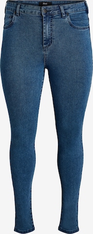 mėlyna Zizzi Siauras Džinsai 'Amy': priekis